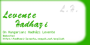 levente hadhazi business card
